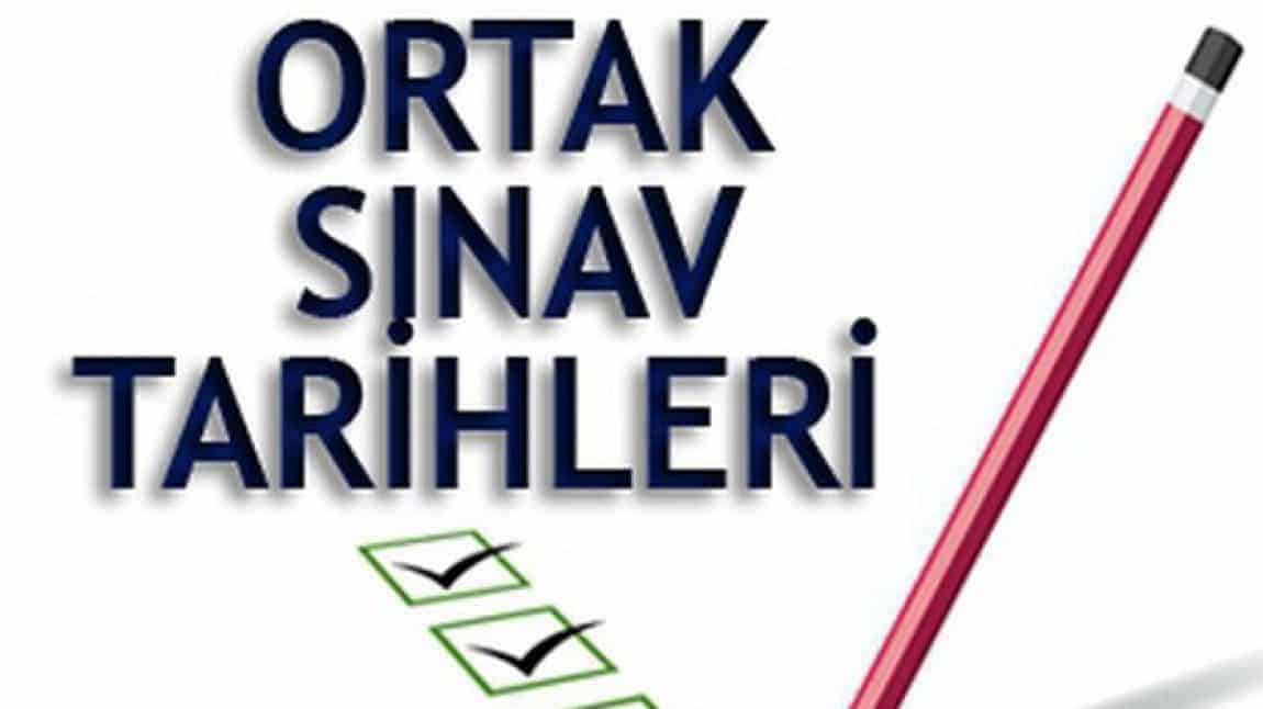 2024-2025 Eğitim öğretim yılı 1. dönem 2. ortak sınav takvimi